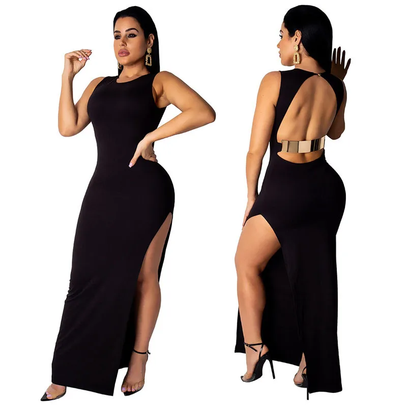 2019 Sexy Sleeveless Evening Party Dress Backless Belt High Split Women Long Maxi Dress Elegant Bandage Bodycon Club Dresses
2019 Sexy Sleeveless Evening Party Dress Backless Belt High Split Women Long Maxi Dress Elegant Bandage Bodycon Club Dresses