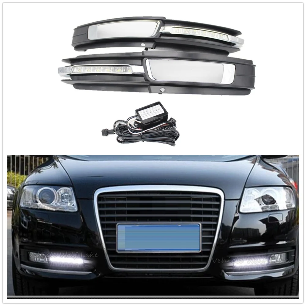 2pcs Car LED DRL For Audi A6 C6 2009 2010 2011 Car Fog Lamp Grille With LED DRL Daytime Running Lights With Wire Of Harness
2pcs Car LED DRL For Audi A6 C6 2009 2010 2011 Car Fog Lamp Grille With LED DRL Daytime Running Lights With Wire Of Harness