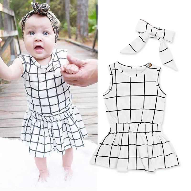 2019 Kids Dresses For Girls Infant Toddler Girls Plaid A-Line Dress+Headbands Clothes Outfits Set Fashion Baby Princess Dress
2019 Kids Dresses For Girls Infant Toddler Girls Plaid A-Line Dress+Headbands Clothes Outfits Set Fashion Baby Princess Dress