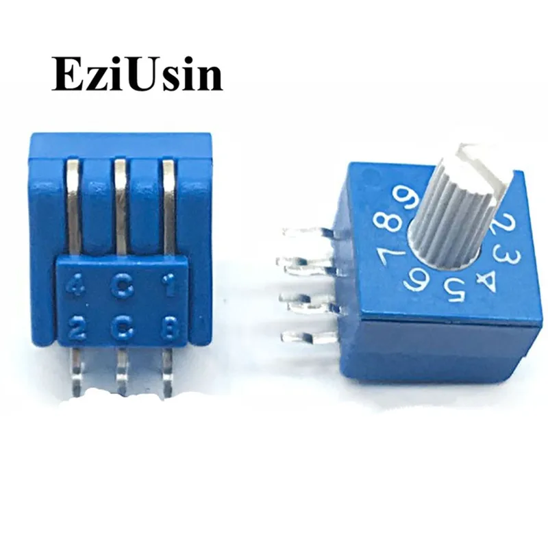 0-9 10 Rotary Coding Knob Switch DIP Switch 6pins 8421C 7mm Shank 3:3 PCB Vertical Switching Side Adjustment
0-9 10 Rotary Coding Knob Switch DIP Switch 6pins 8421C 7mm Shank 3:3 PCB Vertical Switching Side Adjustment