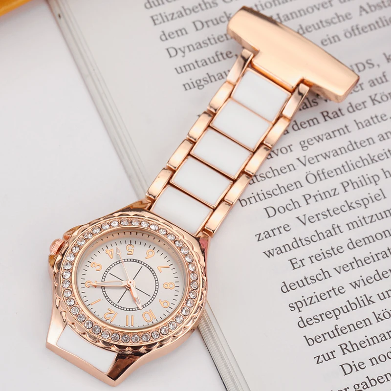 Doctors Medical Fob Nurse Watch Portable Rose Gold Stainless Steel Brooch Pin Clip-on Pocket Women Watch Crystal Paramedic Gift
Doctors Medical Fob Nurse Watch Portable Rose Gold Stainless Steel Brooch Pin Clip-on Pocket Women Watch Crystal Paramedic Gift
