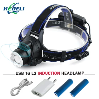 IR Sensor CREE XM L2 Headlight Induction Micro USB Rechargeable Lantern XML T6 Headlamp 3800 Lumen Flashlight Head Torch18650
IR Sensor CREE XM L2 Headlight Induction Micro USB Rechargeable Lantern XML T6 Headlamp 3800 Lumen Flashlight Head Torch18650