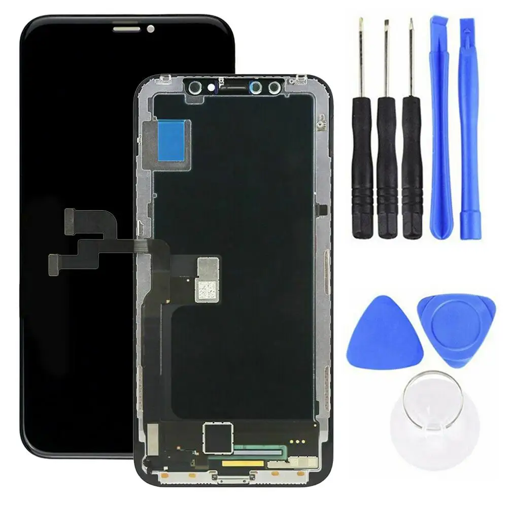 Replacement OLED Display Touch Screen Digitizer for iPhone X with Assembly Tool Replacement OLED Display
Replacement OLED Display Touch Screen Digitizer for iPhone X with Assembly Tool Replacement OLED Display
