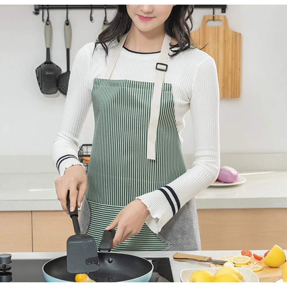 Adjustable Bib Aprons Waterproof with Pockets Kitchen Cooking Grill Garden Craft