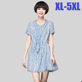 2015Women Short Sleeves Sailor Collar Elegant Stripe Dress Summer Pinched Waist Casual Vestidos Femininas plus size tunicsXXXXXL
2015Women Short Sleeves Sailor Collar Elegant Stripe Dress Summer Pinched Waist Casual Vestidos Femininas plus size tunicsXXXXXL