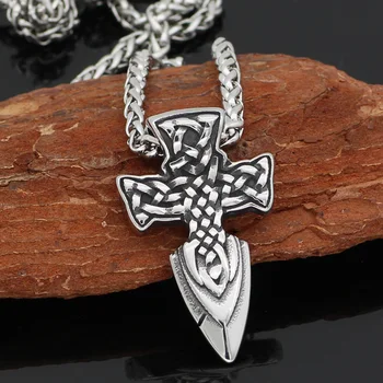 Nordic Viking Freyr Sword Amulet Stainless steel Pendant Necklace -With Valknut Rune Gift Bag 
Nordic Viking Freyr Sword Amulet Stainless steel Pendant Necklace -With Valknut Rune Gift Bag