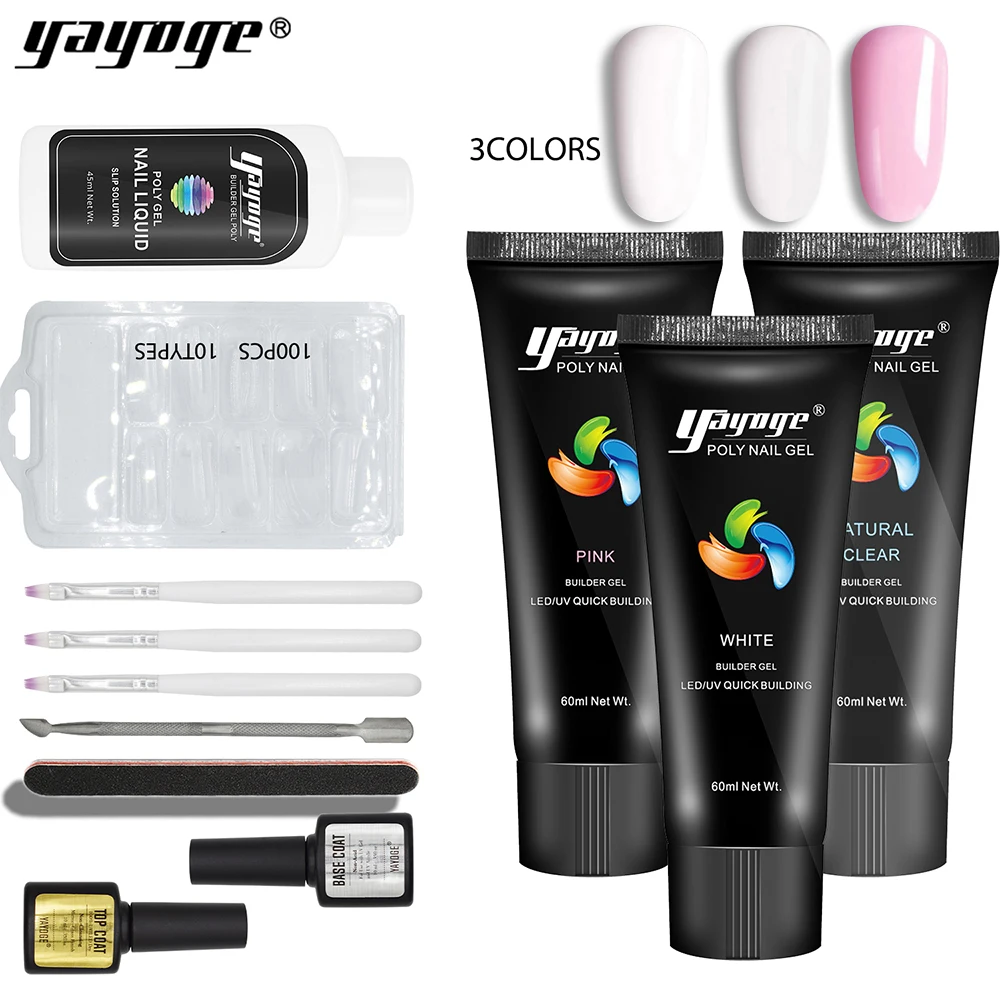 Yayoge 60ml UV LED poly gel varnish nail polish kit art for nail extension a set of gel lacquer polygel jelly hard strong gel
Yayoge 60ml UV LED poly gel varnish nail polish kit art for nail extension a set of gel lacquer polygel jelly hard strong gel