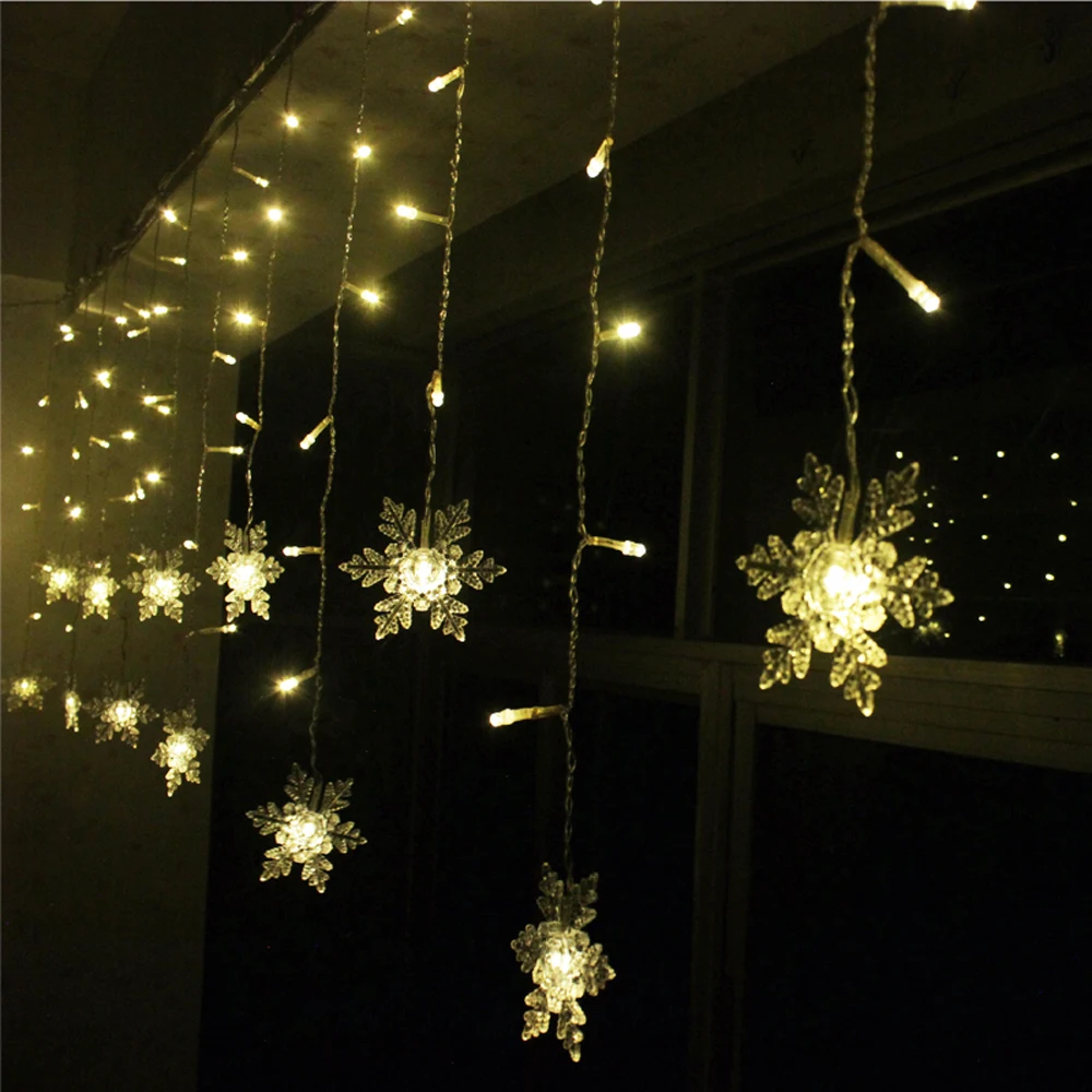 New 5m/3.5m Led Curtain snowflake String Light Fairy Lights 8modes Christmas New Year Lights Wedding Party Decoration UK plug
New 5m/3.5m Led Curtain snowflake String Light Fairy Lights 8modes Christmas New Year Lights Wedding Party Decoration UK plug