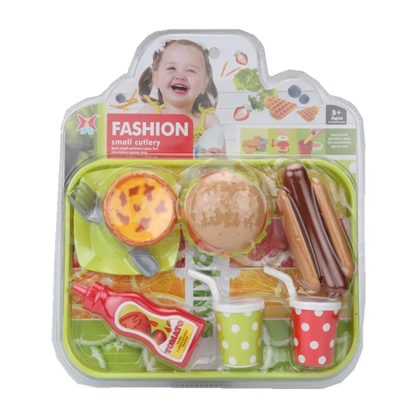Plastic Kid's Kitchen Toys Set Simulation Food Hamburger French Fries Cake Pretend Play Game Kitchen Sets Educational Toys
Plastic Kid's Kitchen Toys Set Simulation Food Hamburger French Fries Cake Pretend Play Game Kitchen Sets Educational Toys