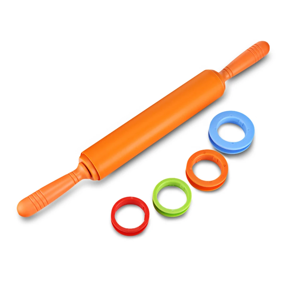 Non-Stick Silicone Rolling Pin Dough Roller With Adjustable Thickness Rings With 2mm 3mm 6mm And 10mm Adjustable Rings Z20
Non-Stick Silicone Rolling Pin Dough Roller With Adjustable Thickness Rings With 2mm 3mm 6mm And 10mm Adjustable Rings Z20