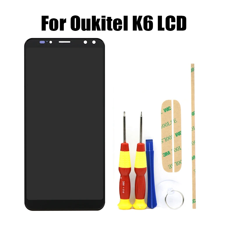 New original Touch Screen Oukitel K6 LCD Display LCD Screen For Replacement Parts + Disassemble Tool+3M Adhesive
New original Touch Screen Oukitel K6 LCD Display LCD Screen For Replacement Parts + Disassemble Tool+3M Adhesive