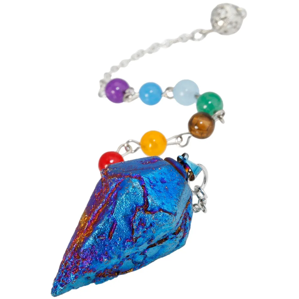 SUNYIK Blue Titanium Crystal Quartz 7 Bead Chakra Pendulum Healing Reiki Dowsing Divination
SUNYIK Blue Titanium Crystal Quartz 7 Bead Chakra Pendulum Healing Reiki Dowsing Divination