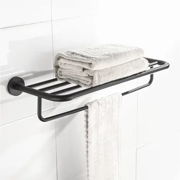 304 Stainless Steel Black Towel Rack 60cm Bathroom Toilet Towel Holders Wall Mount European Bathroom Acccessories Towel Bar HY 
304 Stainless Steel Black Towel Rack 60cm Bathroom Toilet Towel Holders Wall Mount European Bathroom Acccessories Towel Bar HY