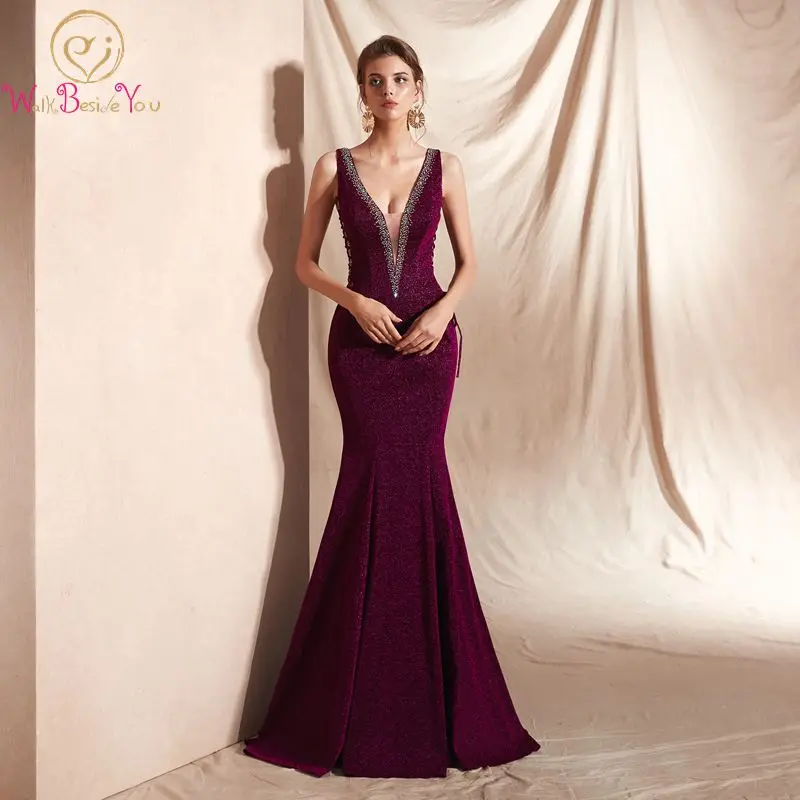 New Deep V Neck Evening Dress Long Simple Mermaid Tank 2019 Prom Gown Lace Up Formal Crystal Elegent Sequin vestido de festa
New Deep V Neck Evening Dress Long Simple Mermaid Tank 2019 Prom Gown Lace Up Formal Crystal Elegent Sequin vestido de festa