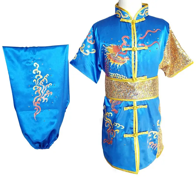 kids&adult embroidery dragon short-sleeve kung fu uniforms tai chi clothing martial arts wushu performances suits blue/yellow
kids&adult embroidery dragon short-sleeve kung fu uniforms tai chi clothing martial arts wushu performances suits blue/yellow