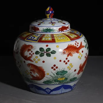 Jingdezhen antique demersum tank Jiajing in the Ming Dynasty kiln colorful classical furniture high-grade porcelain
Jingdezhen antique demersum tank Jiajing in the Ming Dynasty kiln colorful classical furniture high-grade porcelain