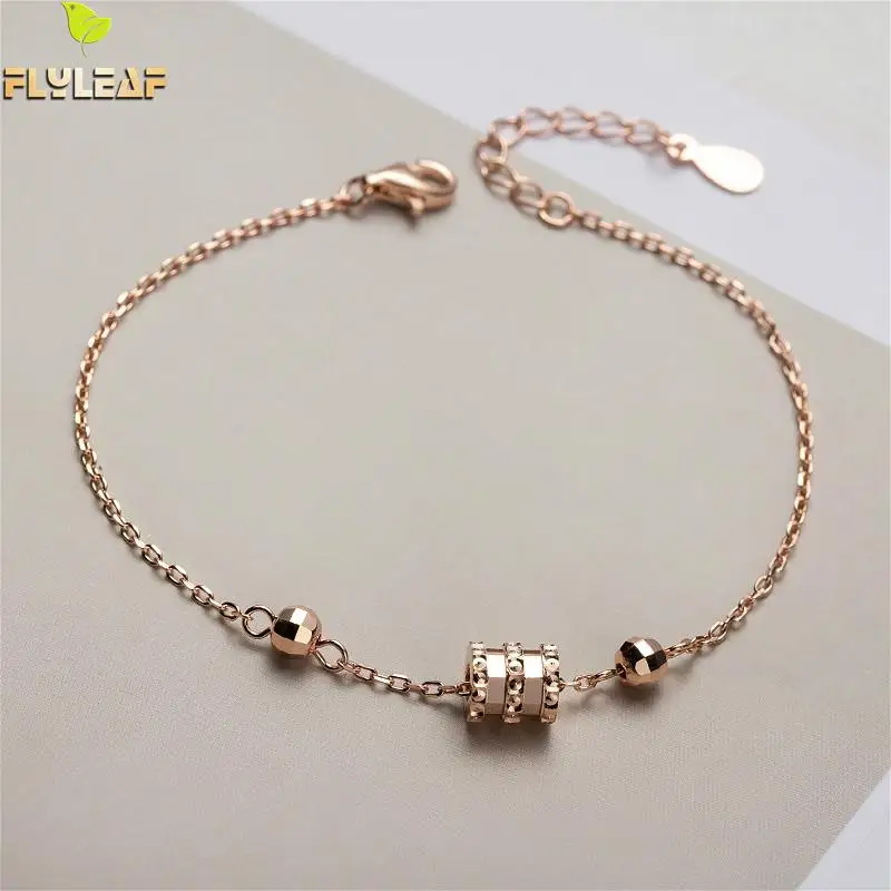 Flyleaf 925 Sterling Silver Rose Gold Transfer Beads Bracelets For Women Simple Fashion Fine Jewelry Charm Bracelets & Bangles
Flyleaf 925 Sterling Silver Rose Gold Transfer Beads Bracelets For Women Simple Fashion Fine Jewelry Charm Bracelets & Bangles