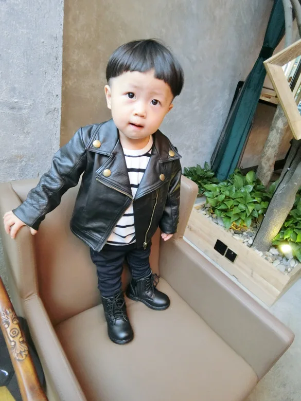 Wind PU Leather Leather Coat Baby Boys and Girls Short Children Jacket 16 Wind PU Leather Leather Coat Baby Boys and Girls Short Children Jacket 20