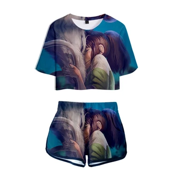 Hot sale the film Spirited Away Dew navel t shirt 3D Summer Two Piece Set+Short Pants Sets Girl lovely Cartoon Set Sexy Suit
Hot sale the film Spirited Away Dew navel t shirt 3D Summer Two Piece Set+Short Pants Sets Girl lovely Cartoon Set Sexy Suit