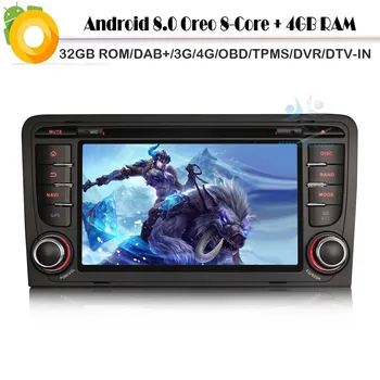 Octa Core Android 8.0 Autoradio DAB+ Sat Navi Car Radio player for AUDI A3 RS3 WiFi 4G GPS Bluetooth DVD BT SD DVR OBD2 DVT-IN
Octa Core Android 8.0 Autoradio DAB+ Sat Navi Car Radio player for AUDI A3 RS3 WiFi 4G GPS Bluetooth DVD BT SD DVR OBD2 DVT-IN
