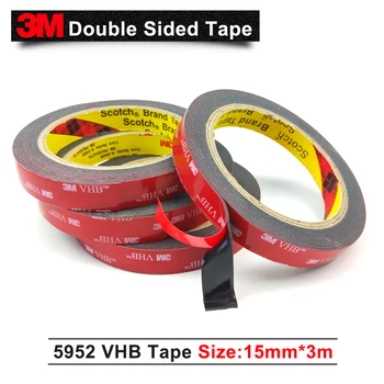 1Rolls/Lot(15mm*3m) Black closed-cell acrylic foam pressure-sensitive adhesive 3m 5952 double sided tape, 1.1mm thickness
1Rolls/Lot(15mm*3m) Black closed-cell acrylic foam pressure-sensitive adhesive 3m 5952 double sided tape, 1.1mm thickness