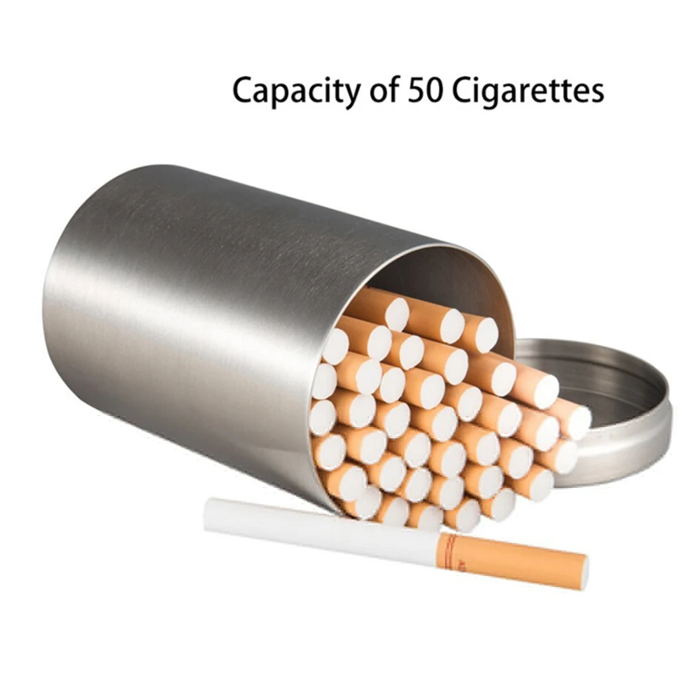 Stainless Steel Cigarette Case 50/80 Metal Cigarette Barrel Tea Can Storage Box Cotton Swab Box Cigarette Boxs With Sealing Ring
Stainless Steel Cigarette Case 50/80 Metal Cigarette Barrel Tea Can Storage Box Cotton Swab Box Cigarette Boxs With Sealing Ring