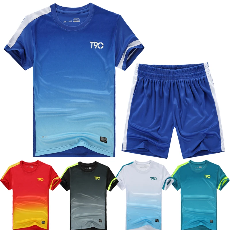 T90 Style Mens Plain Blank Running Soccer Jersey Kits Football Game Uniforms Sport Athletic Suits Breathable
T90 Style Mens Plain Blank Running Soccer Jersey Kits Football Game Uniforms Sport Athletic Suits Breathable