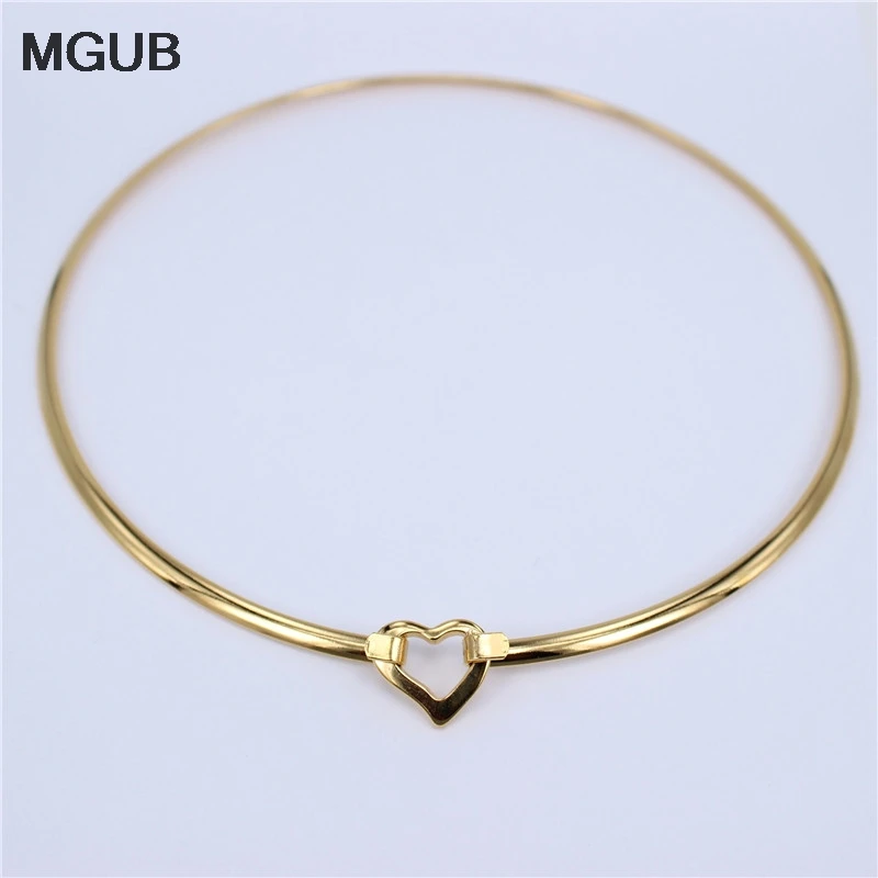 MGUB High quality 316L stainless steel jewelry Heart-shaped collar 4mm gold color necklace For women wear wholesale LH554
MGUB High quality 316L stainless steel jewelry Heart-shaped collar 4mm gold color necklace For women wear wholesale LH554