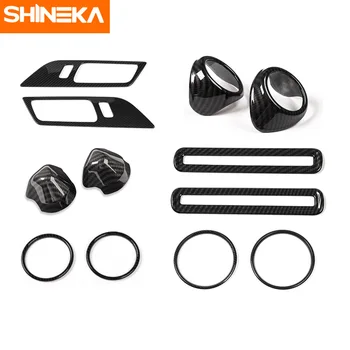 Carbon Fiber Car Door Interior Decoration Frame Trim Speaker Decoration Ring Door Vent Safety Belt Cover for Ford Mustang 2015+
Carbon Fiber Car Door Interior Decoration Frame Trim Speaker Decoration Ring Door Vent Safety Belt Cover for Ford Mustang 2015+