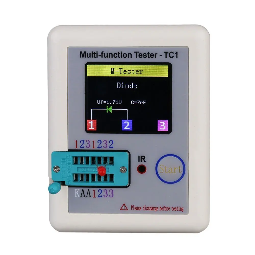 

TFT TC-1 Diode Triode Capacitance Meter Transistor Tester LCR ESR Meter NPN PNP MOSFET IR Multifunction Tester Multimeter