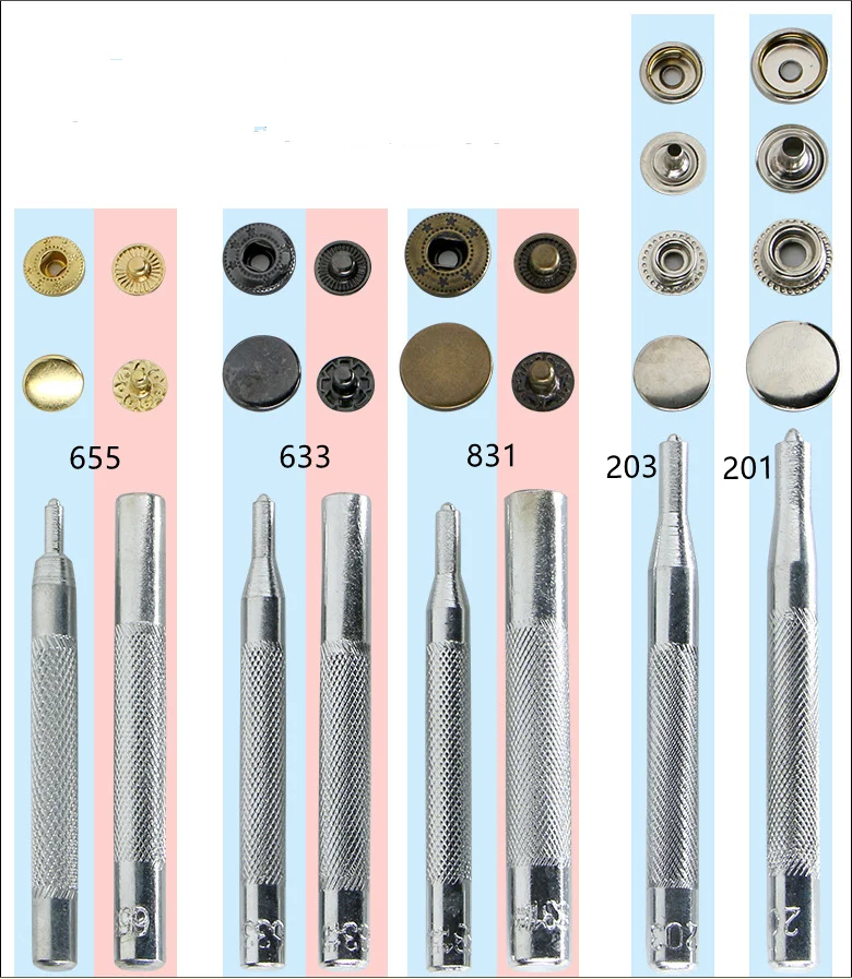13pcs Metal snap fastener Installing Tools Kit for Leather Crafts Hand Punch Tool Set for 4-part buttons/5-claws buckles T-001
13pcs Metal snap fastener Installing Tools Kit for Leather Crafts Hand Punch Tool Set for 4-part buttons/5-claws buckles T-001