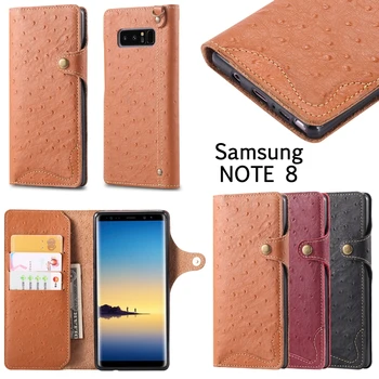 GXE Fashion Luxury Genuine Leather Ostrich Pattern Wallet Case For Samsung Galaxy Note 8 With Slot Card Flip Phone Bag For Note8
GXE Fashion Luxury Genuine Leather Ostrich Pattern Wallet Case For Samsung Galaxy Note 8 With Slot Card Flip Phone Bag For Note8