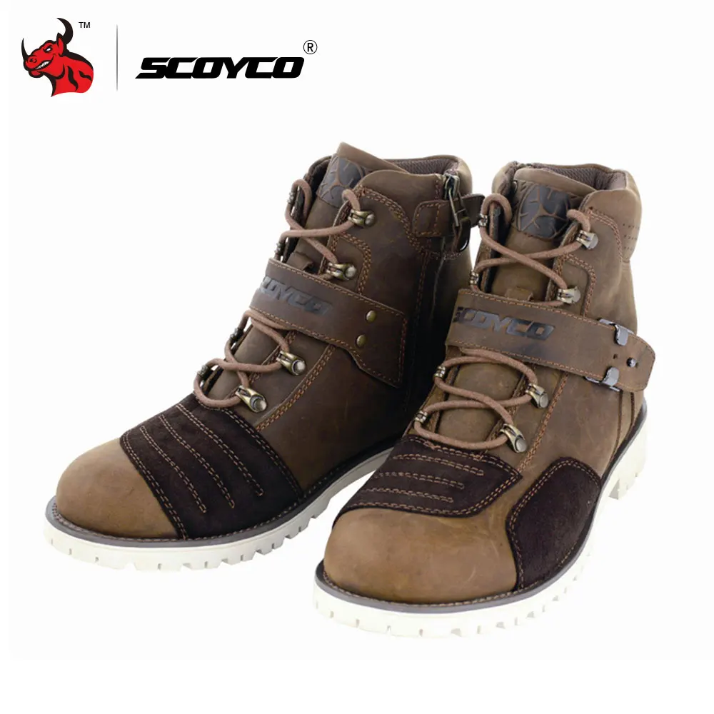 SCOYCO Motorcycle Touring Boots Vintage Design Casual Wear Top Cow Leather Riding Ankle Boots Motorbike Street Racing Shoes
SCOYCO Motorcycle Touring Boots Vintage Design Casual Wear Top Cow Leather Riding Ankle Boots Motorbike Street Racing Shoes