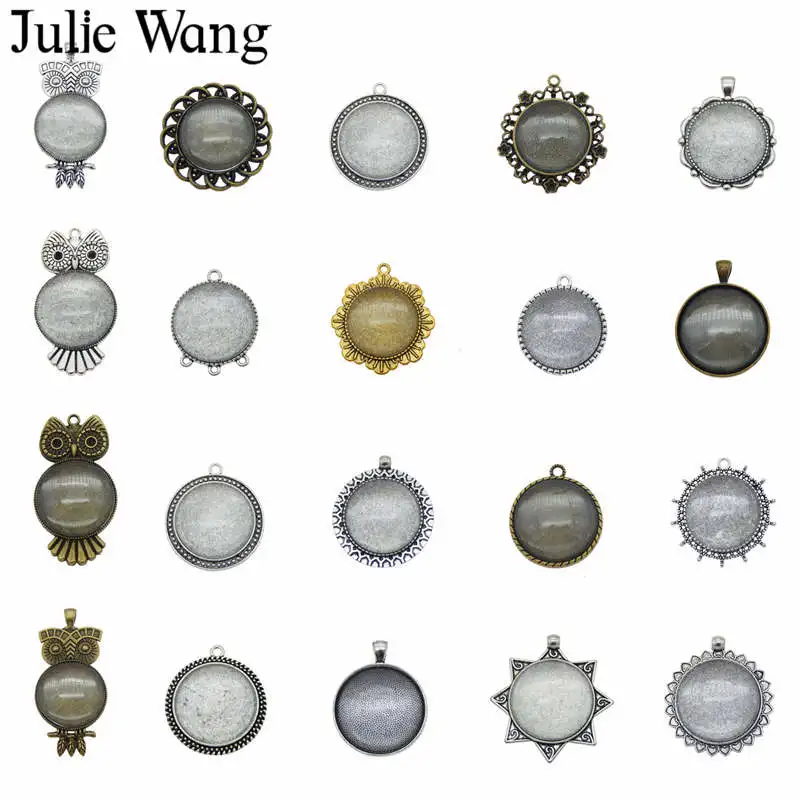 Julie Wang 5 Sets Alloy Tray Bezel Blank Base Charms Round Randomly Send 30mm Glass Cabochon Setting Jewelry Making Accessory
Julie Wang 5 Sets Alloy Tray Bezel Blank Base Charms Round Randomly Send 30mm Glass Cabochon Setting Jewelry Making Accessory