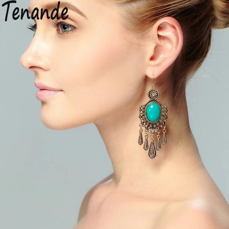 Tenande Vintage Long Statement Carved Flowers Boho Natural Stone Beads Crystal Water Droplets Tassel Dangle Earrings for Women
Tenande Vintage Long Statement Carved Flowers Boho Natural Stone Beads Crystal Water Droplets Tassel Dangle Earrings for Women