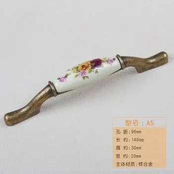 3.75'' Ceramic Antique Bronze Flower Kitchen Cabinet Door Handle Knobs Porcelain Door Handle Furniture Hardware 96mm
3.75'' Ceramic Antique Bronze Flower Kitchen Cabinet Door Handle Knobs Porcelain Door Handle Furniture Hardware 96mm