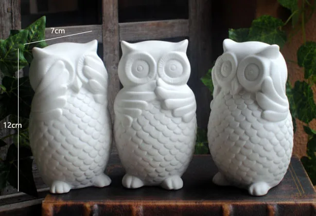 3 Pcs Lot White Ceramic Owl Figurines Ornaments Modern Home Decors Creative Animal Statues
3 Pcs Lot White Ceramic Owl Figurines Ornaments Modern Home Decors Creative Animal Statues