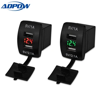 Waterproof Dual USB Car Charger Socket Splitter Power Adapter 5V 3.1A Outlet 12V-24V Led Voltage Voltmeter
Waterproof Dual USB Car Charger Socket Splitter Power Adapter 5V 3.1A Outlet 12V-24V Led Voltage Voltmeter