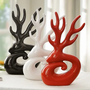 Modern Jingdezhen Simple Furnishing Ornaments Jingdezhen Ceramic Crafts Creative Antlers deer Fashion household decoration
Modern Jingdezhen Simple Furnishing Ornaments Jingdezhen Ceramic Crafts Creative Antlers deer Fashion household decoration