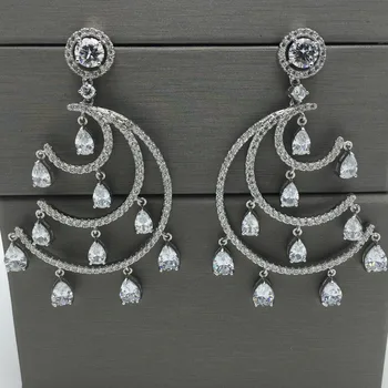 luxury women dangle earring female AAA CZ water drop semicircle branches pendant brincos for women fashion jewelry boucle d'orei
luxury women dangle earring female AAA CZ water drop semicircle branches pendant brincos for women fashion jewelry boucle d'orei