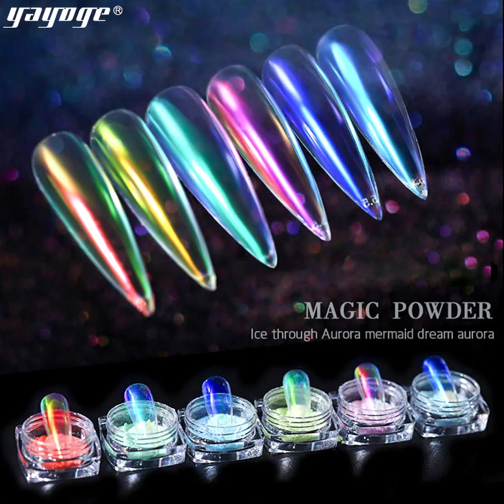 YAYOGE Aurora ice Shinning Mirror Nail Powder 6 Colors Nail Glitter Dust Pigment Holographic Nails DIY Manicure Decoration
YAYOGE Aurora ice Shinning Mirror Nail Powder 6 Colors Nail Glitter Dust Pigment Holographic Nails DIY Manicure Decoration