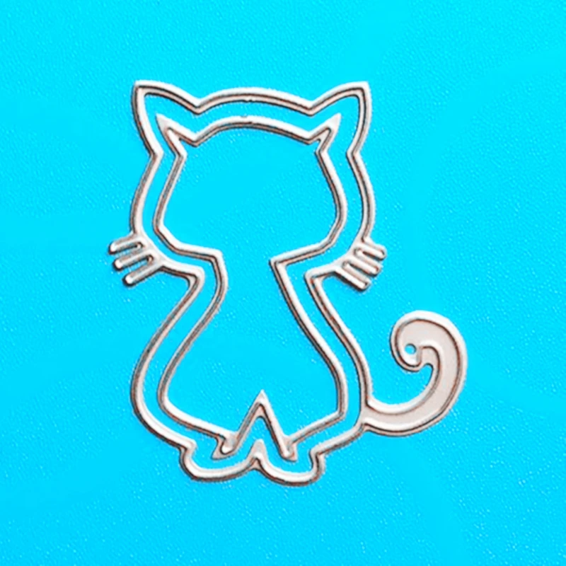 

YINISE 093 Cat Metal Cutting Dies For Scrapbooking Stencils DIY Cards Album Decoration Embossing Folder Template Die CUTS Cutter