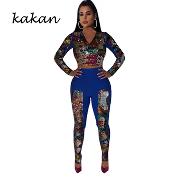 Kakan 2019 new women's sequins one-piece tights two-piece sexy nightclub leotard colorful beads piece jumpsuit
Kakan 2019 new women's sequins one-piece tights two-piece sexy nightclub leotard colorful beads piece jumpsuit