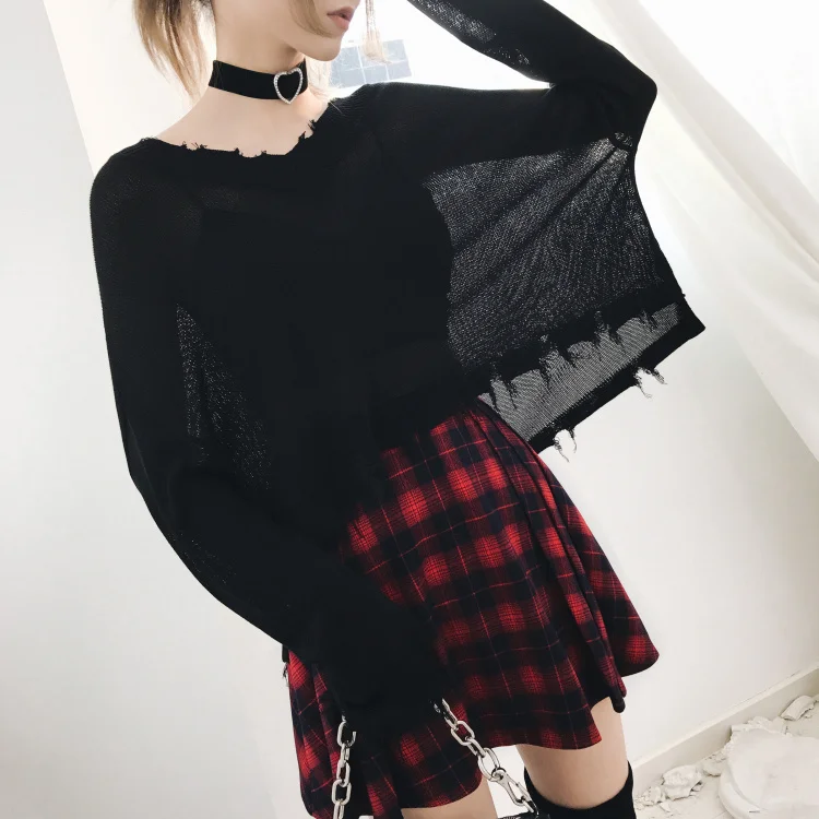 2019 New Arrival Gothic Black Casual Punk Style Women Sweatshirts Slim V Neck Girls Sexy Hot Female Loose Pullover
2019 New Arrival Gothic Black Casual Punk Style Women Sweatshirts Slim V Neck Girls Sexy Hot Female Loose Pullover