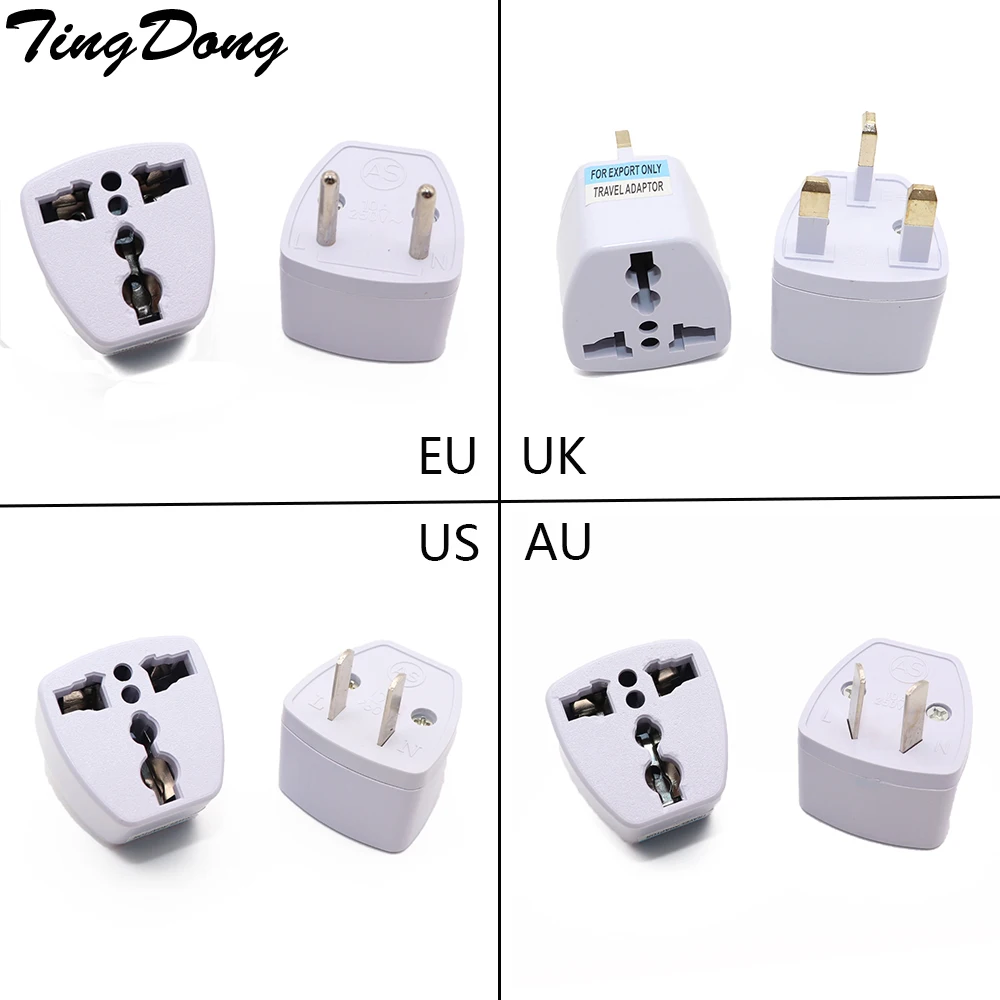 TingDong Universal US UK AU To EU Plug USA To Euro Europe Travel Wall AC Power Charger Outlet Adapter Converter 2 Round Pin Soc
TingDong Universal US UK AU To EU Plug USA To Euro Europe Travel Wall AC Power Charger Outlet Adapter Converter 2 Round Pin Soc