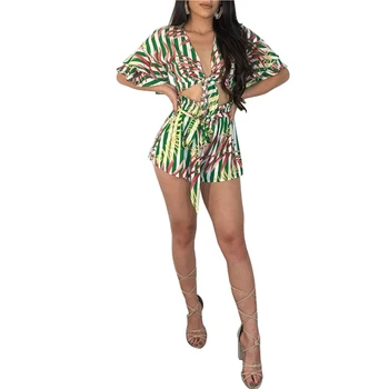 Crop Top Short 2 Piece Sets Women Floral Printed Short Sleeve Sexy Two Piece Set Femme V Neck Women Clothes Summer Sets
Crop Top Short 2 Piece Sets Women Floral Printed Short Sleeve Sexy Two Piece Set Femme V Neck Women Clothes Summer Sets