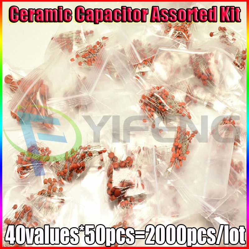 (2000pcs/lot) 1pF~100nF 40 Values*50pcs=2000pcs Ceramic Disc Capacitor Assorted Kit Assortment Set
(2000pcs/lot) 1pF~100nF 40 Values*50pcs=2000pcs Ceramic Disc Capacitor Assorted Kit Assortment Set