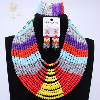 14 Layers Nigerian Bridal Wedding beads Statement Dubai Choker Crystal Necklace Set Big Design Multicolor Jewelry Set Brand Gift
14 Layers Nigerian Bridal Wedding beads Statement Dubai Choker Crystal Necklace Set Big Design Multicolor Jewelry Set Brand Gift