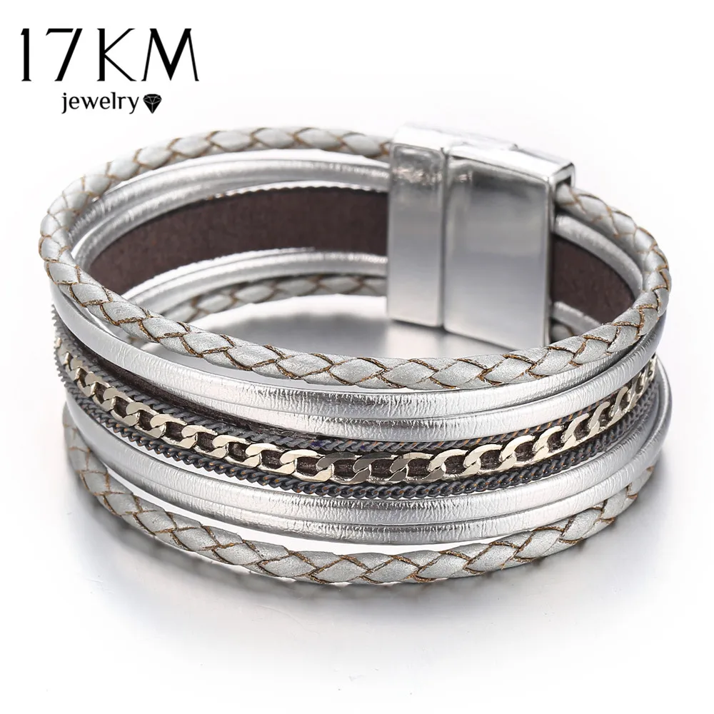 17KM 3 Design Crystal Charm Fashion Bracelets & Bangles For Women 2018 New Multiple Layers Leather Bracelet Wristband Jewelry
17KM 3 Design Crystal Charm Fashion Bracelets & Bangles For Women 2018 New Multiple Layers Leather Bracelet Wristband Jewelry