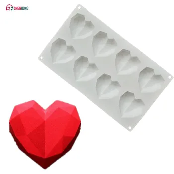 SHENHONG Silicone Diamond Heart love Cake Mold Mini 8 Holes Pan Dessert Baking Mould For Chocolate Sponge Mousse Decorating Tool
SHENHONG Silicone Diamond Heart love Cake Mold Mini 8 Holes Pan Dessert Baking Mould For Chocolate Sponge Mousse Decorating Tool